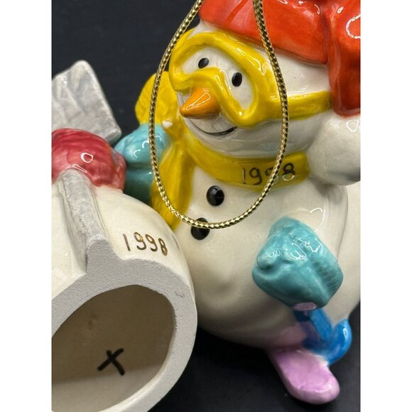 Vintage Snowman Christmas Ornaments Decor Lot Of 11 - Picture 6 of 6